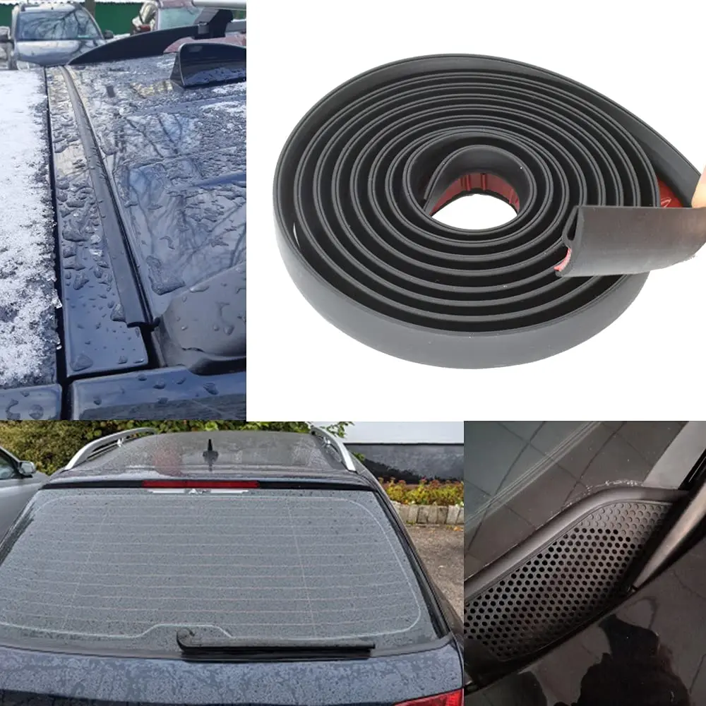 Car Front Windshield Outer Plastic Plate Seal Strip Guide Plate Lower Decorative Rubber Strip Automotive General Purpose