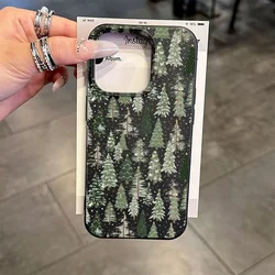 Festive Colorful & Dazzling Soft Phone Case with Christmas Pattern - iPhone 15 (Black - WQZZ298)