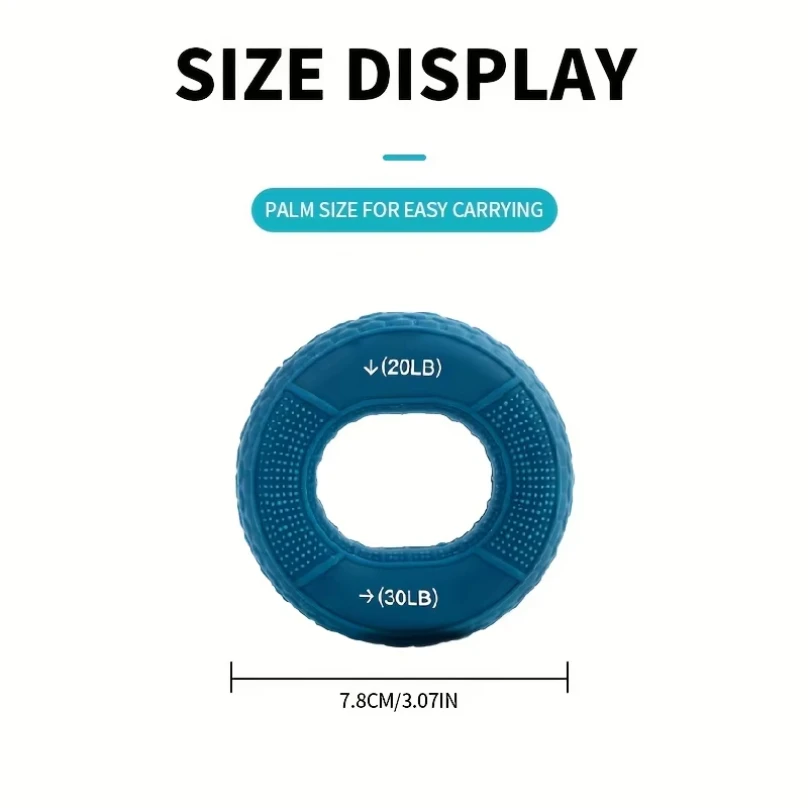 Hand Grip Ring with Silicone Carpal Expander Strength Training Finger Ring Increase Muscle Power and Body Building 20-80LB, hand grip ring