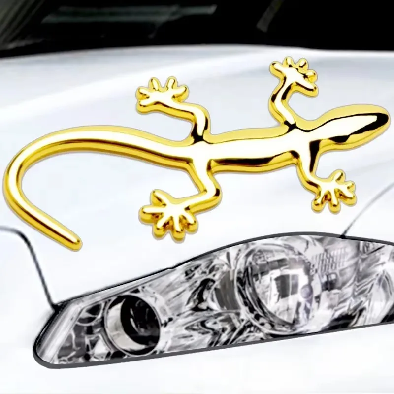 Car stickers, 1PCS Car Metal Truck Sticker, Lizard Gecko Decal Badge Emblem Decor