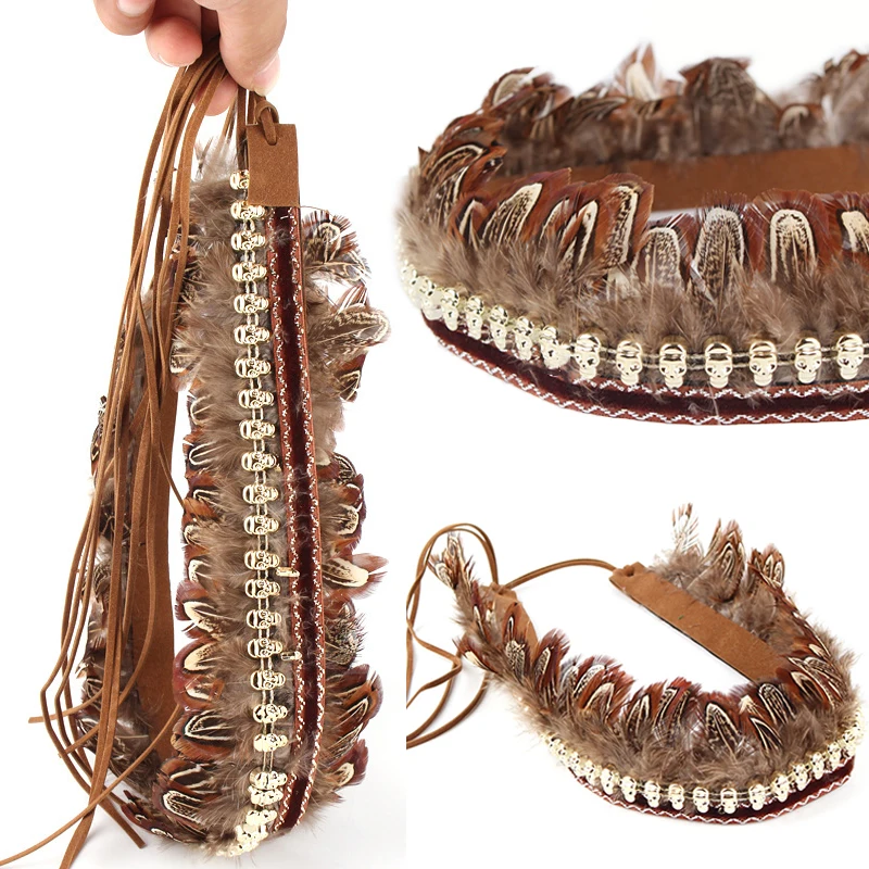 Ethnic Style Pu Leather Decorative Belts For Hat Accessories Ribbon Rope Diy Headband Fashion Decoration