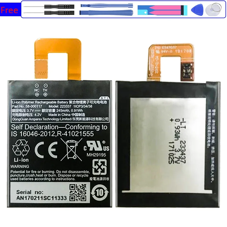 

Mobile Phone Battery 245mAh 58-000117 58000117 for Amazon Kindle KO1 Oasis 1,2 Oasis1 Oasis 2 Oasis2 Tablet Bateira