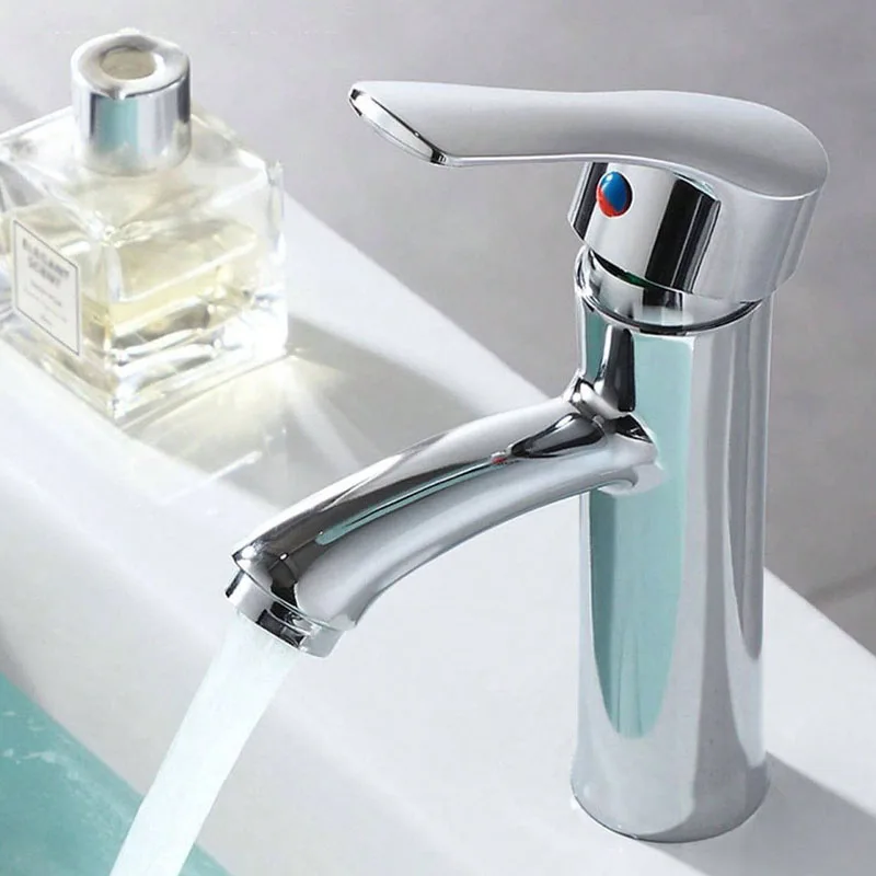 

1PC Bathroom Faucets Hot and Cold Mixer Faucets Vanity Bathroom Kitchen Deck Mounted Bathroom Sink Faucets