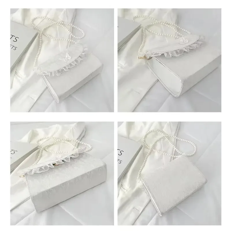 Gentle Style Temperament Small Bag New Fashion Women's Bag Summer Net Red Pearl Chain One Shoulder Small Bag Bags For Women