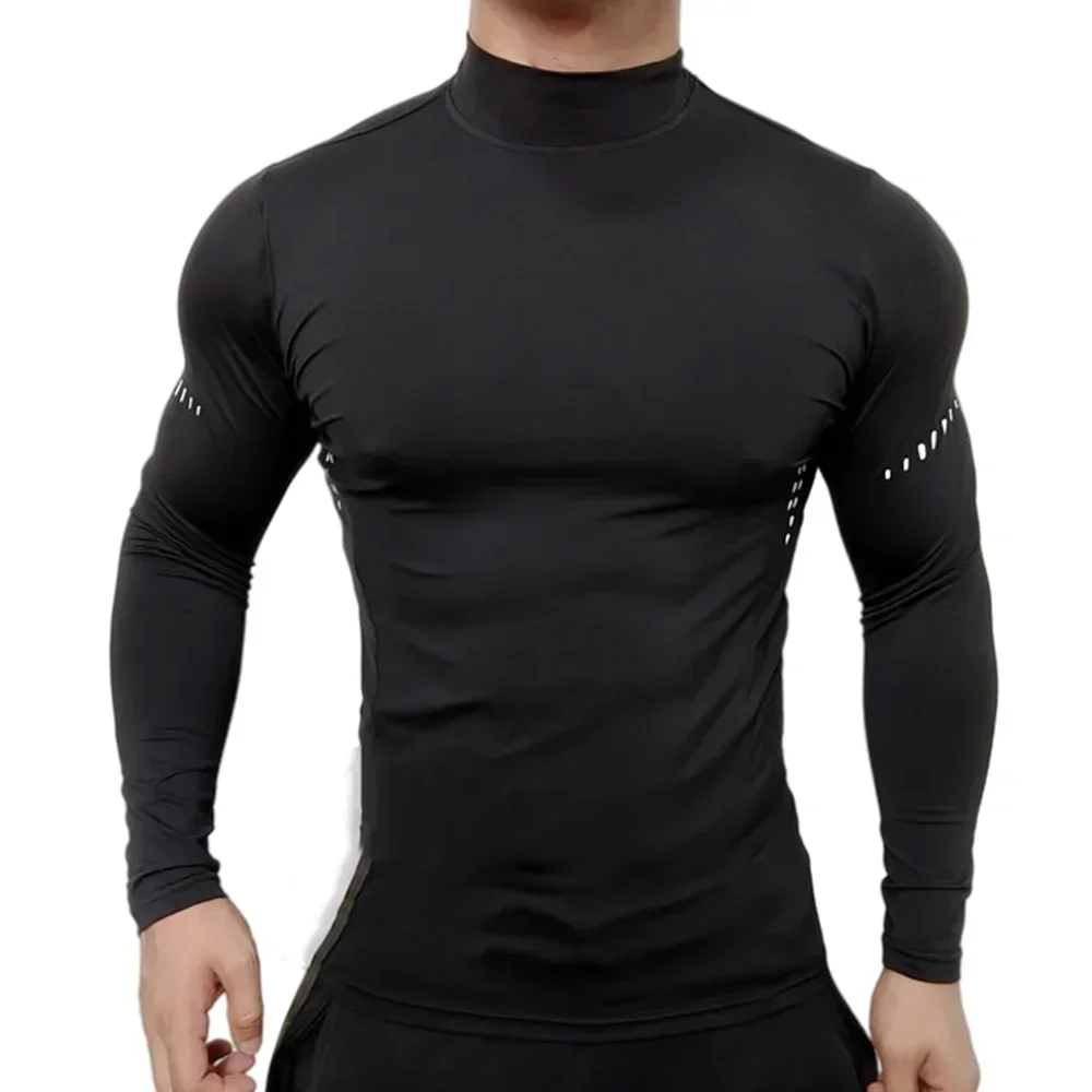 

Workout T-shirt Men Compression Long Sleeve T-shirt Gym Training Tops Muscle Tees