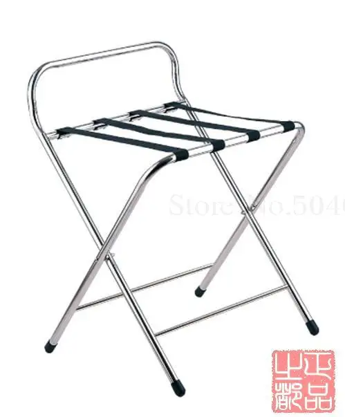 Thick stainless steel luggage rack hotel folding shelf hotel room supplies home
