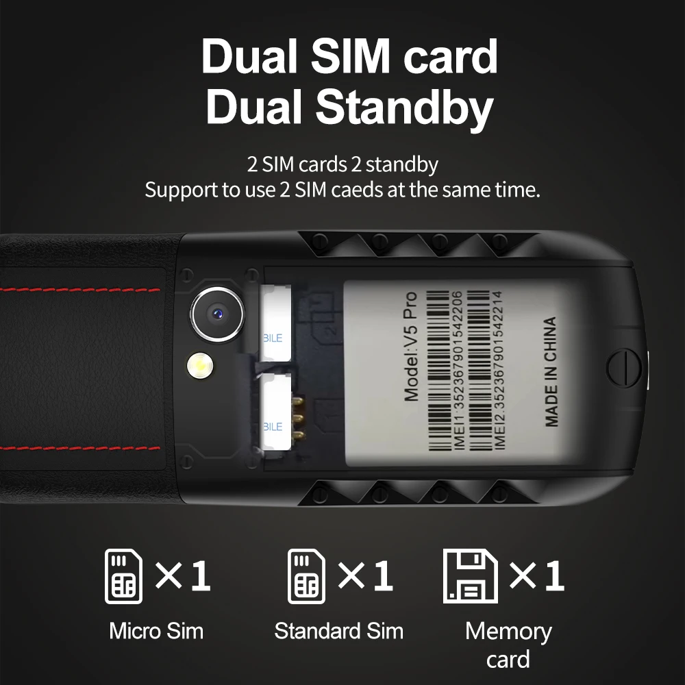 SERVO V5 PRO Exquisite Luxury Mobile Phone 2 SIM Speed Dial Blacklist Call Recording 2G Magic Voice Flashlight MP3/MP4 Cellphone 5
