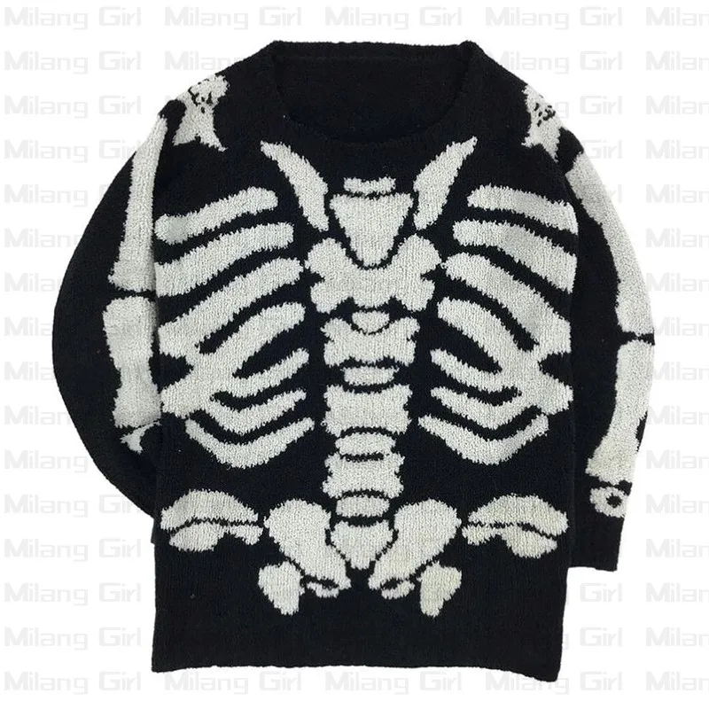 Skeleton Bone Print Harajuku Men 