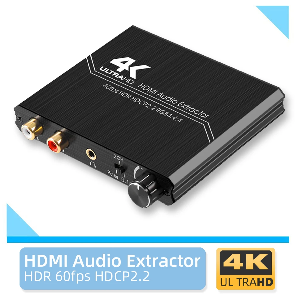 

Аудио экстрактор 4K 60 Гц HDCP 2,0 HDR HDMI сплиттер аудио преобразователь 4K HDMI в оптический TOSLINK SPDIF 2,2