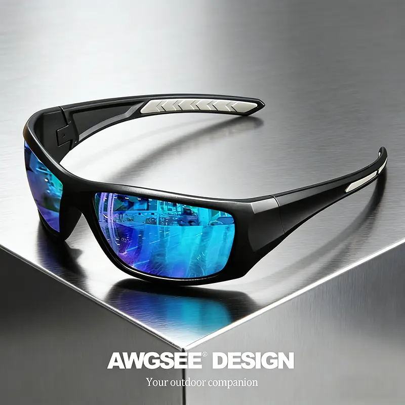 Polarized Sports Sunglasses UV400 Anti-Glare Full Frame Outdoor Cycling Fishing Glasses with Sturdy Construction - Image 9