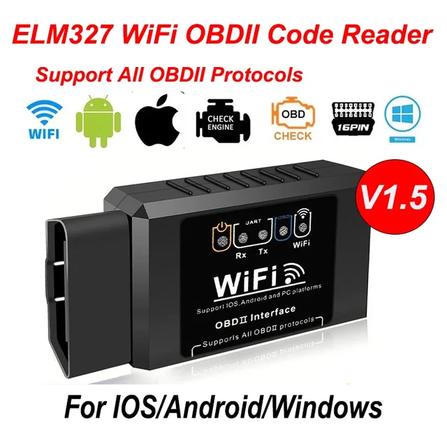 Popular ELM327 WiFi OBD2 Code Reader Scanner V1.5 Car Diagnostic Tools Car Fault Detector For Android/IOS/PC 1