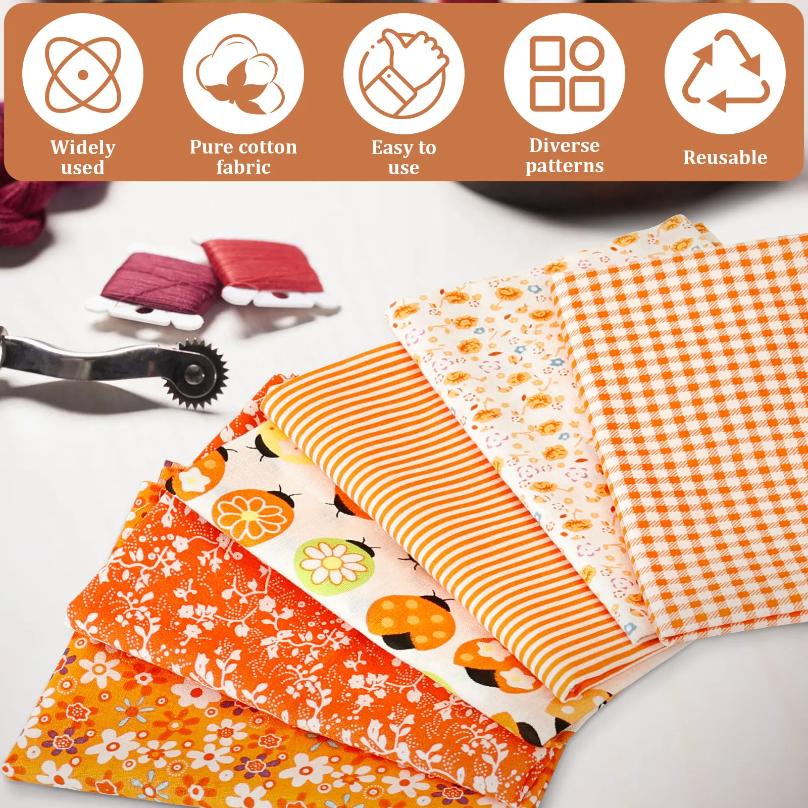 14/56Pcs Cotton Fabric Printed Cotton Fabric Sewing Soft Fabrics Bundle 25cm/50cm Quilting Fabrics for DIY Quilting Doll Clothes