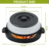 Couvercle anti-éclaboussures pour micro-ondes, pliable, multifonction, protection pliable, Gadget de cuisine, passoire pour repas, plateau de cuisson à la vapeur 6