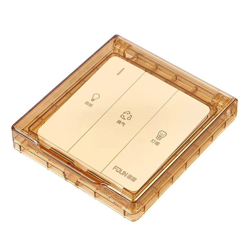 86 Type Self-Adhesive Thicken Wall Socket Waterproof Box Electric Plug Cover Bathroom Wall Switch Protection Cover Socket Splash