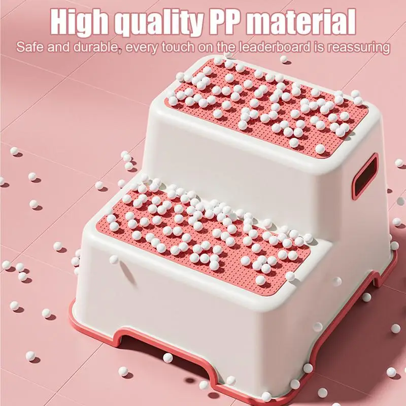 Potty Training Step Stool 2-step Kids Kitchen Step Stool Anti-Slip Base Train Child's Independence For Kitchen Sink