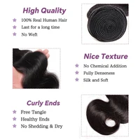 Paquets de cheveux humains de vague de corps affaire 32 40 pouces 100% cheveux naturels brésiliens non transformés vague de corps 3/4 paquets Extensions de tissage de cheveux 2