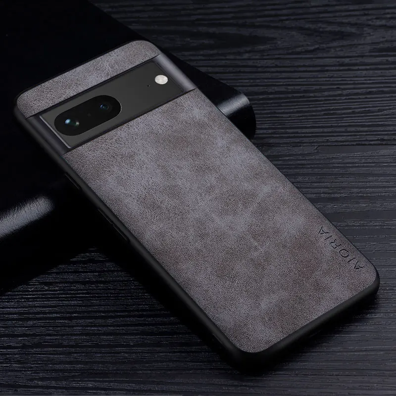 Luxurious PU Leather Scratch-Resistant Phone Case - Solid Color Cover