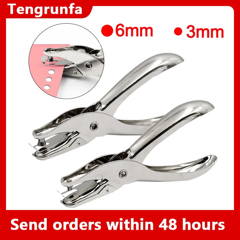 1 stücke 3mm/6mm Mini Edelstahl Punch Einzigen Loch Stanzen Zangen Hand Drücken Zangen Bindung Ticket überprüfen Punch