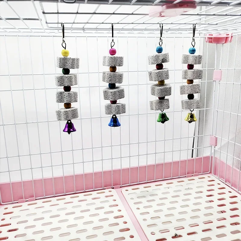 Flower-Shaped Bird Molar Toy Parrot Grinding Stone Bird Cage Toy Parakeet Chinchilla Squirrel Cage Accessories parrot toy bird toy bird cage accessories small pet ladder toy