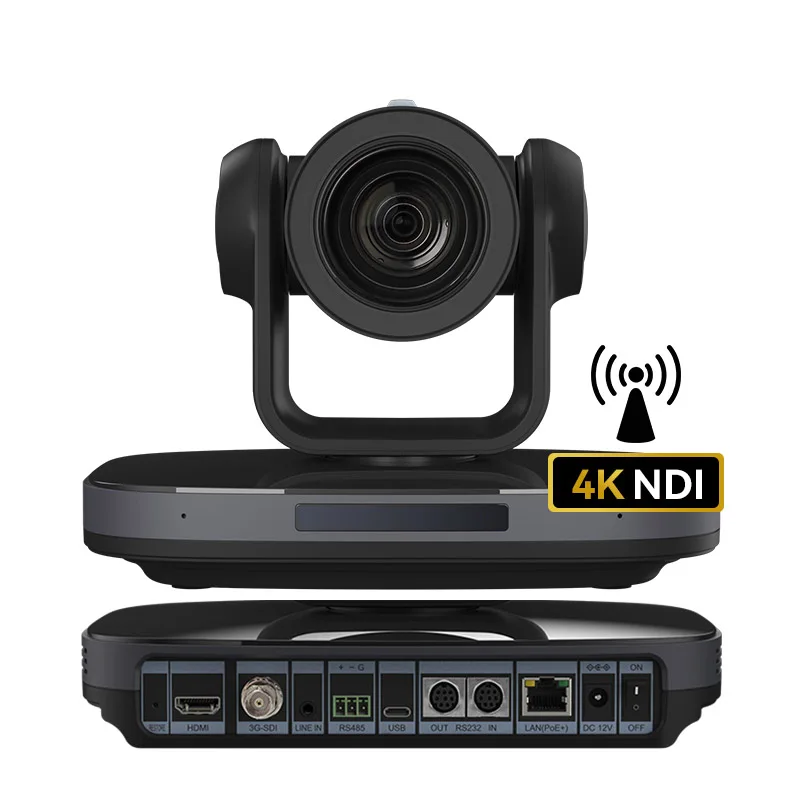 Onvif POE PTZ AI 얼굴 자동 추적 PTZ USB 웹캠, 화상 회의용, 12 배 줌, NDI HDMI 비디오 카메라, HC530, 4K UHD, 8MP, 60fps