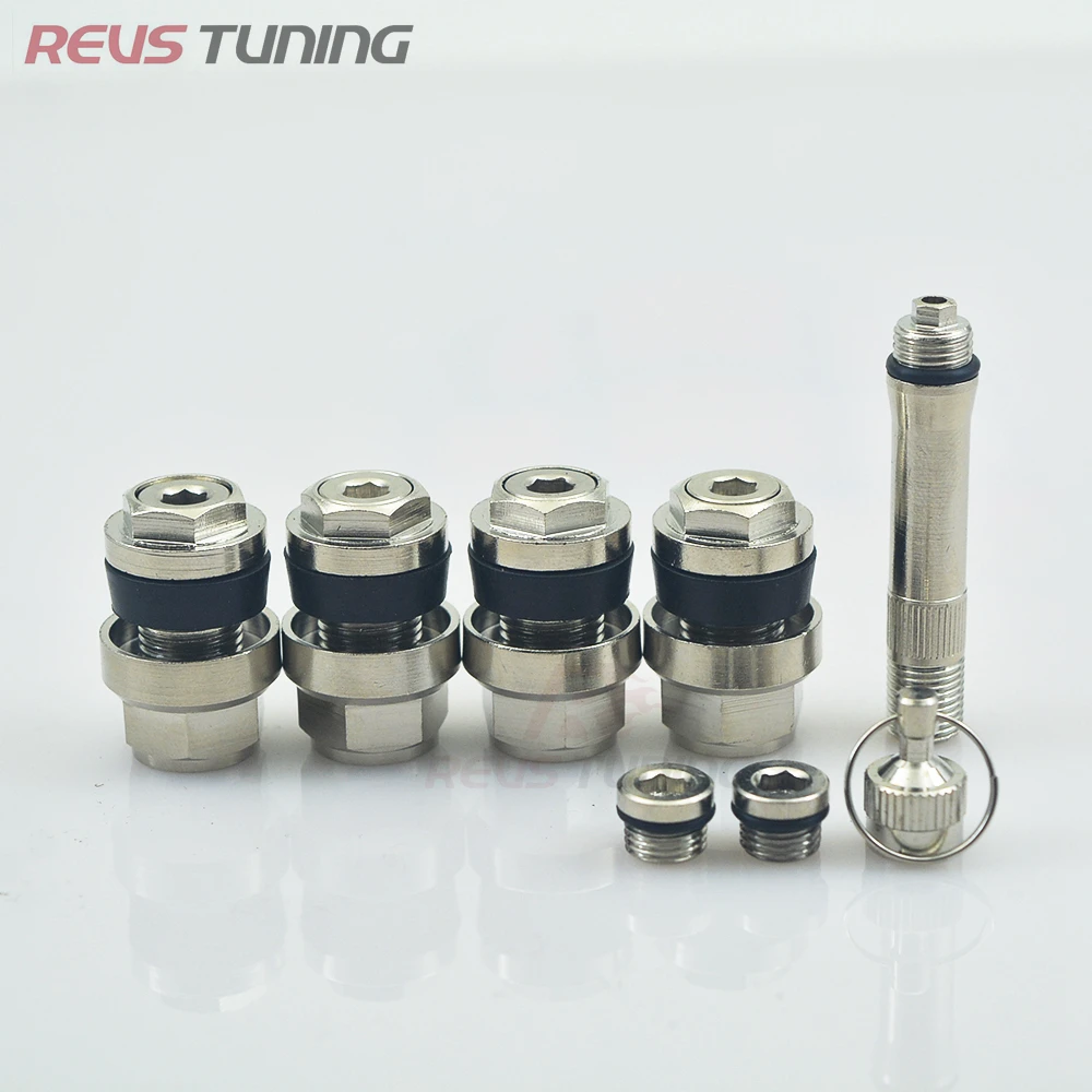 Universal Alloy 4 ชิ้น/เซ็ต Flush Bolt ในชุดที่มองไม่เห็น Stealth รถล้อยางยางวาล์ว Stems Tube Cap 1