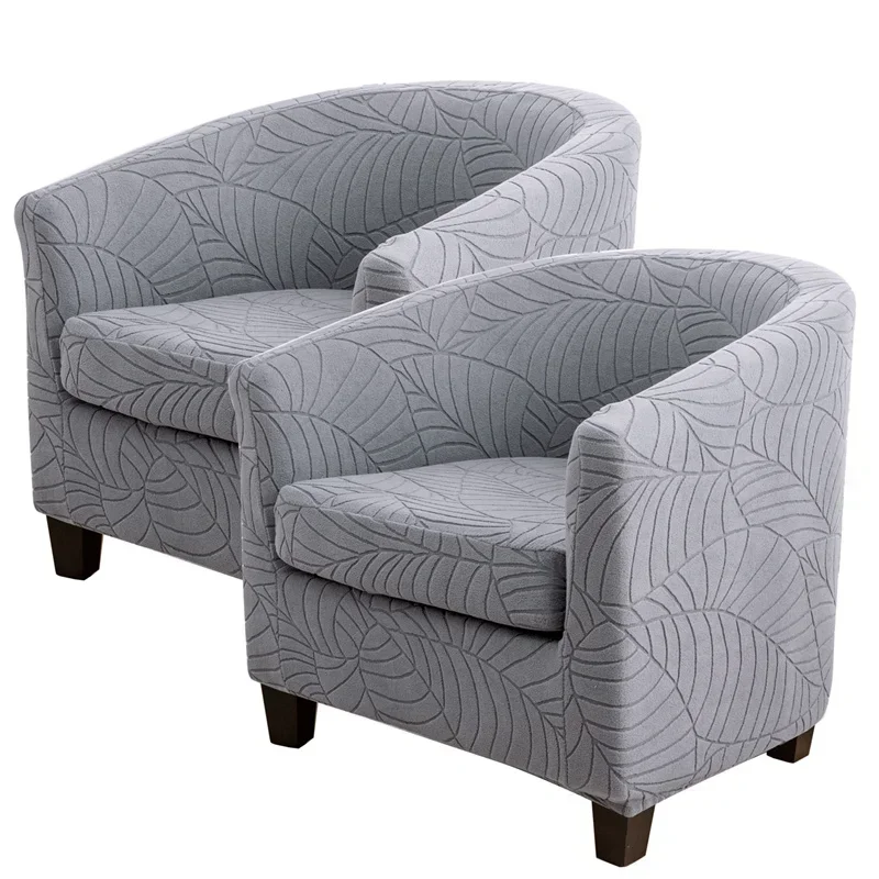 Leaves Jacquard Tub Chair Cover Image 7