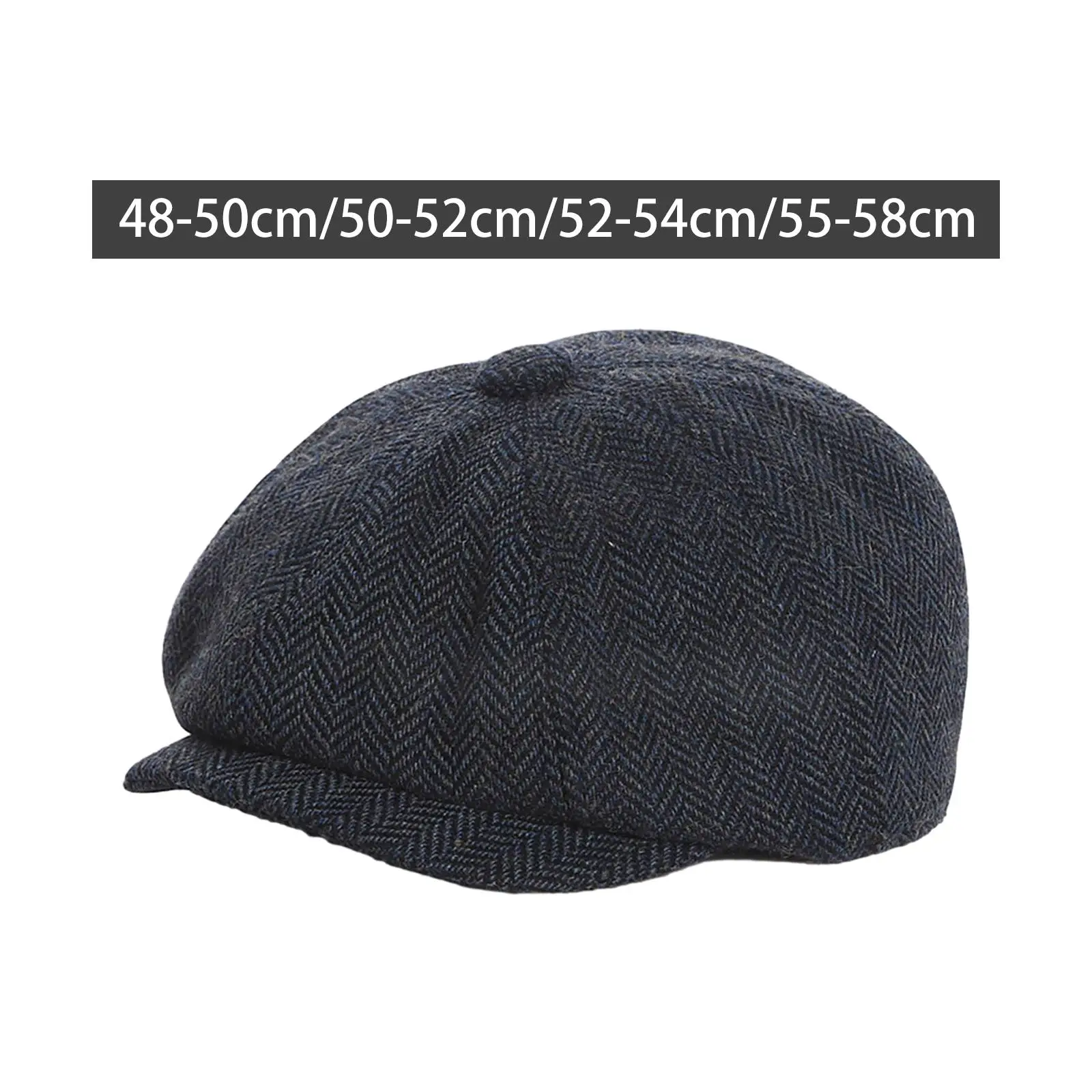 Beret Hat Casual Octagonal Newsboy Hat Autumn Winter British Classic Cabbie Hat for Camping Fishing Hiking Traveling Outdoor