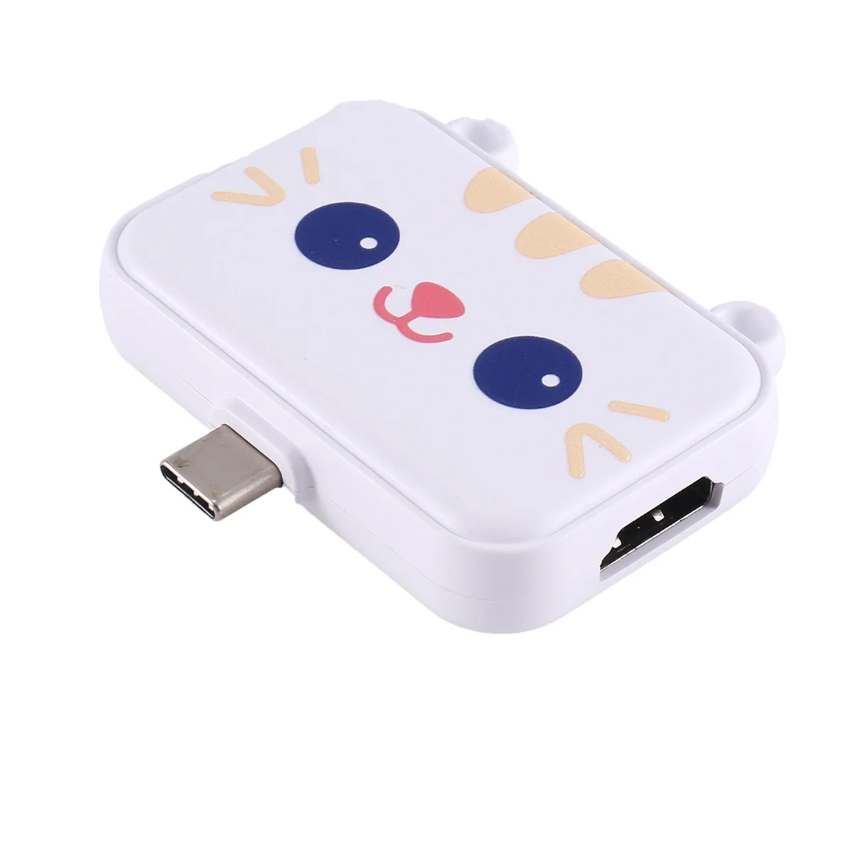 귀여운 USB 허브 60W 충전기 멀티 분배기 어댑터 도크, 흰색 3H