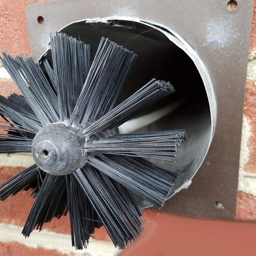 Chimney Brush 100/150mm Dryer Vent Cleaning Brush Chimney Lint Remover -=BristleHeadNylon For Chimney-= DryerPipeFireplace Clean