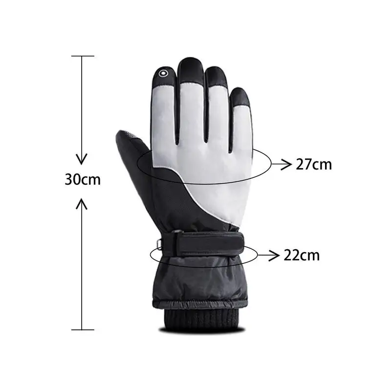 Snowboard Gloves Mittens Thermal Ski Snow Gloves Women's Waterproof Winter With Wrist Guard Ski Cold Weather