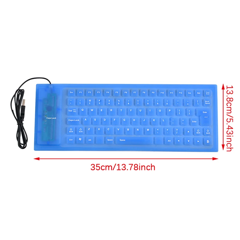 Clavier USB Portable, Flexible et Pliable en Caoutchouc Pour PC-7