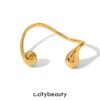 Statement 316L Stainless Steel Twisted Cuff Open Bracelet Bangle for Women Minimalist Fashion Trendy Chic Charm Jewelry 1