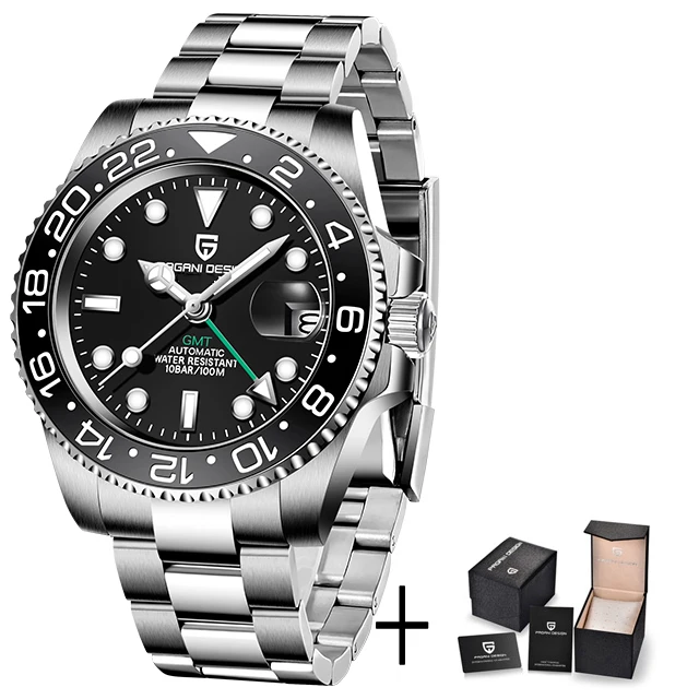 【新品箱入り】PAGANI DESIGN GMT ブラック✖️プラック PAGANI DESIGN V3 40MM Black dial GMT Watch Men Luxury
