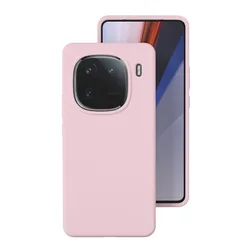 Premium Shockproof Liquid Silicone Protective Phone Cover for Vivo iQOO 12 (Pink)