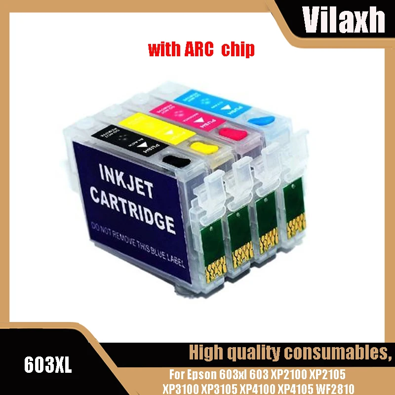 Cartuccia Di Inchiostro Ricaricabile Epson 603 Con Chip Arc Per Epson 603Xl 603 Xp2100 Xp2105 Xp3100 Xp3105 Xp4100 Xp4105 Wf2810