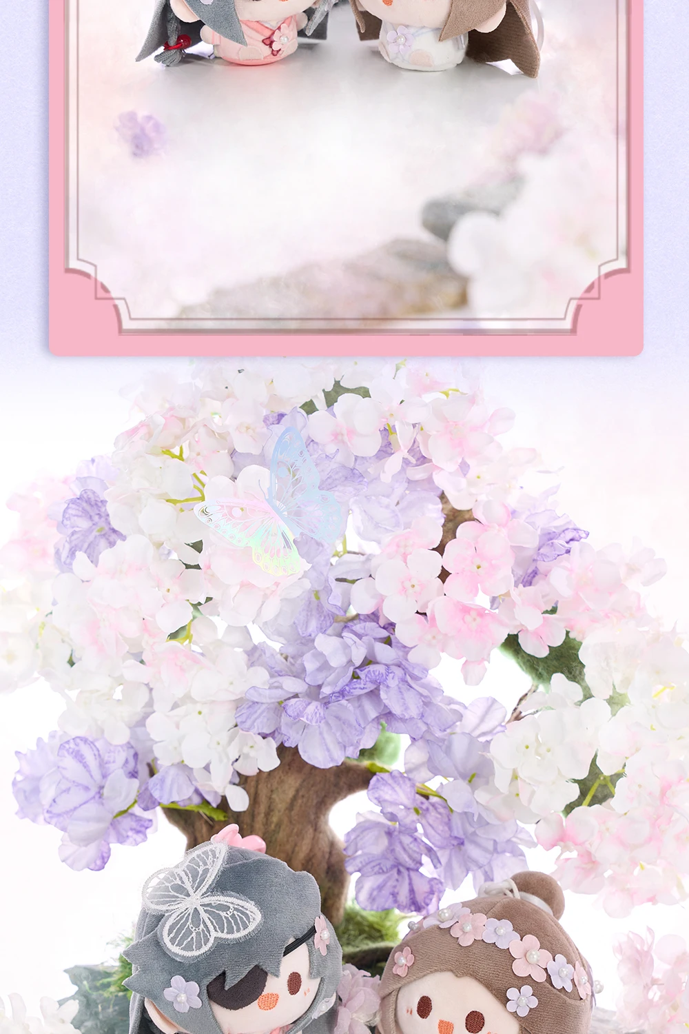 Himmlischer offizieller Segen rund um die schöne Blumenserie, runde und rollende Plüschpuppen-Rucksack-Zubehör, Fan-Geschenk – Detail 7