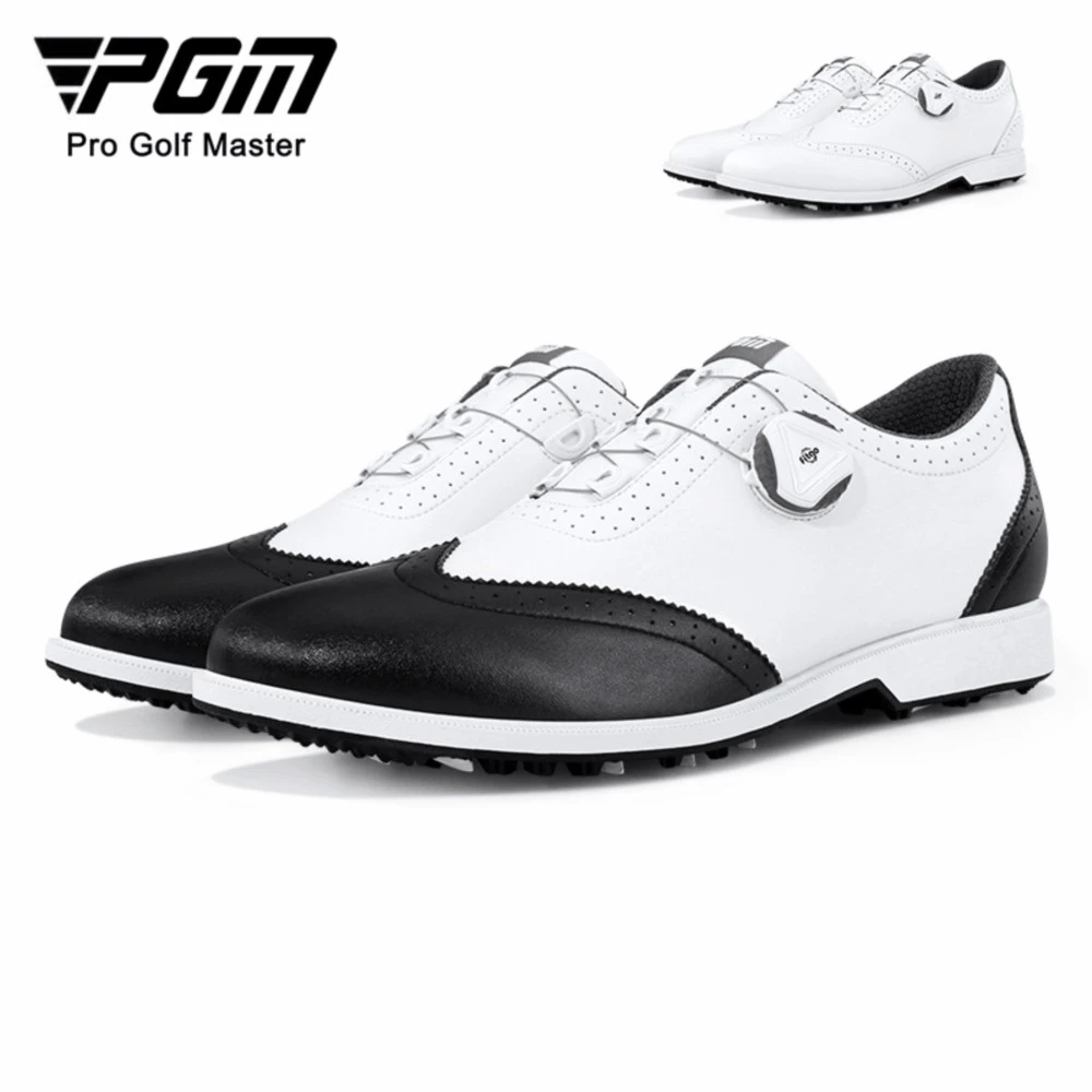 Pgm 2022 Men Bullock British Style Golf Shoes Antiskid Waterproof