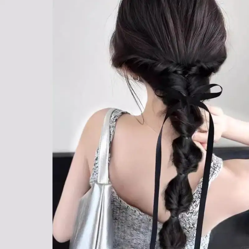 G2TB Girls Hairpiece Wigs Hair Extensions Braided Hairpiece for Holiday Photography Elegant Ponytail Hair Extensions