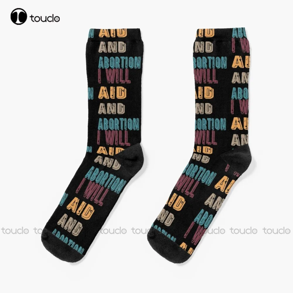 

I Will Aid And Abet Abortion Socks Softball Socks Fashion Creative Leisure Funny Art Abstract Oil Painting Socks Unisex Adult