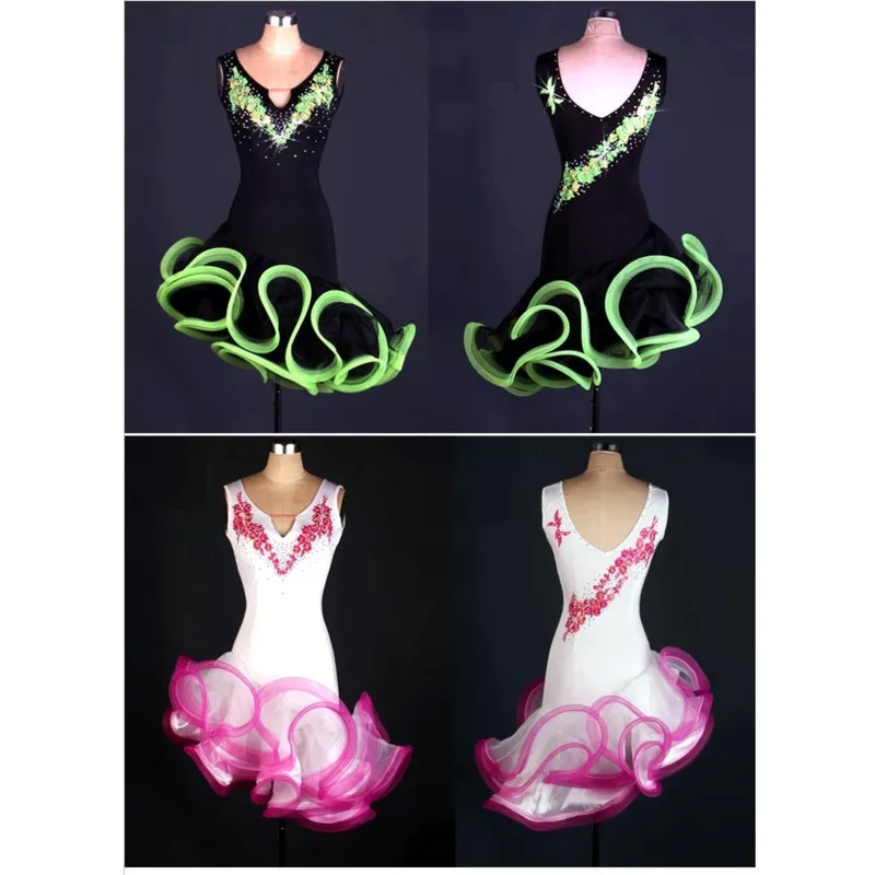 Cha Cha Rumba Samba tango salsa latin dance dress women competition dancing dresses latin kids ballroom for children ladies
