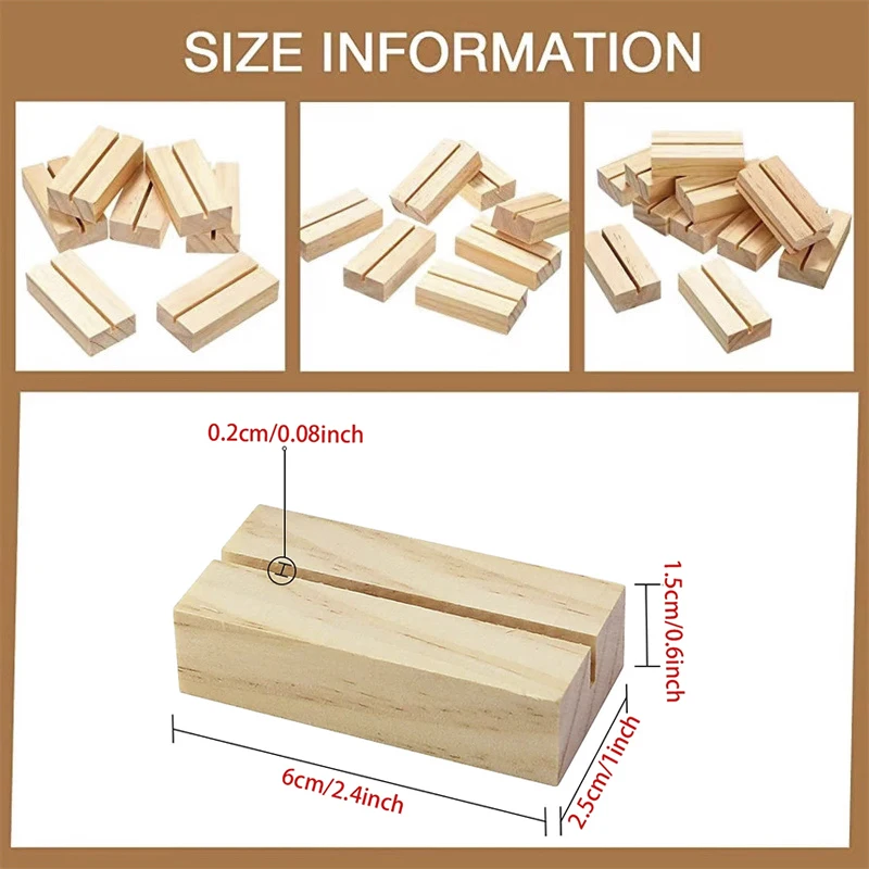 Solid Wood Business Card Holder Calendar Note Holder Card Base Board Birthday Party Home Decoration Photo Base Menu