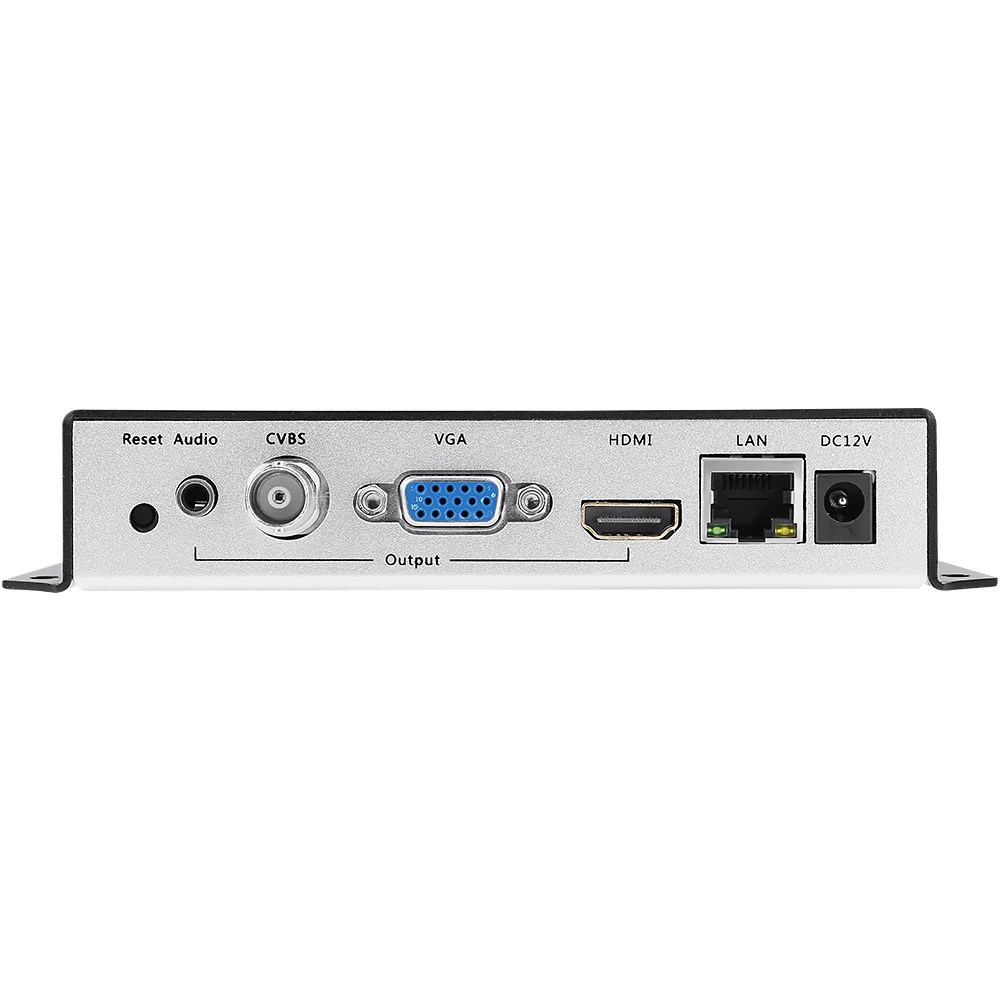 UHD 4K H.265 H.264 HDMI VGA CVBS Decoder Video Audio IP Streaming Decoder Support SRT