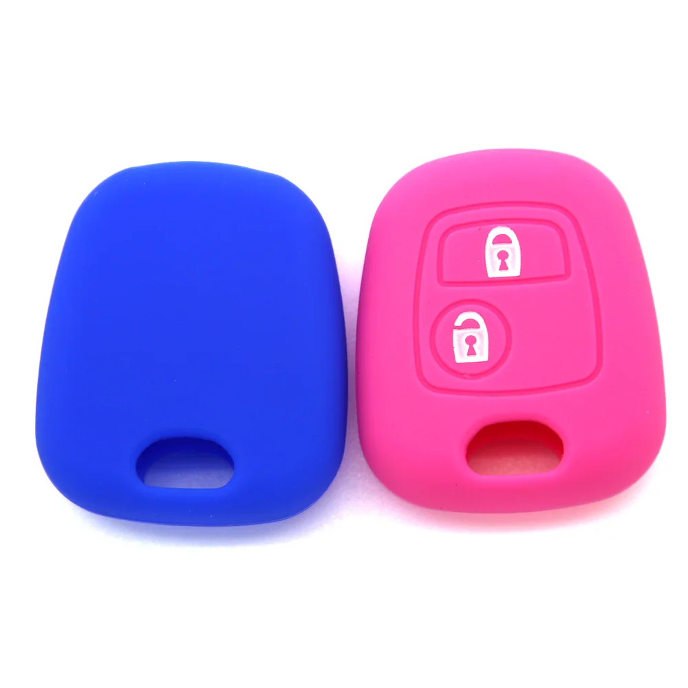 Silicone Key Cover 1Pc for Citroen C1 C2 C3 C4 XSARA PICASSO Peugeot 106 107 206 207 307 Toyota AYGO Case Auto key case cover,key case