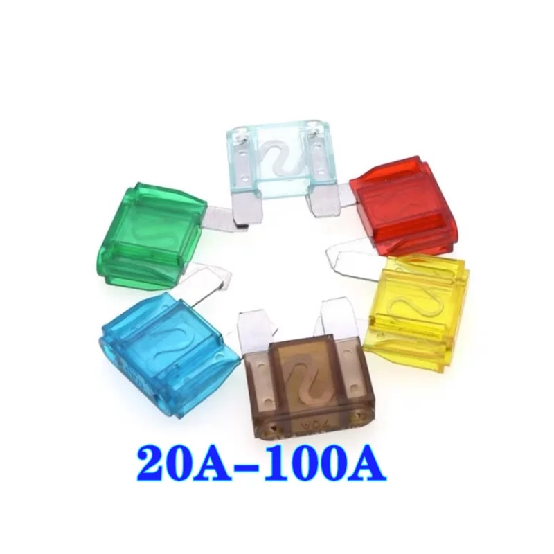 5PCS 20A 30A 40A 50A 60A 70A 80A 100A NEW MAXI Blade Fuse Car audio accessories Large Blade Style Auto Truck car fuses kit