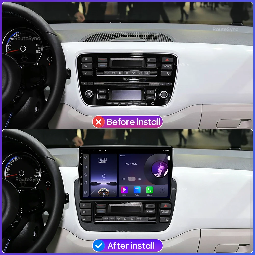 Unità di navigazione GPS per auto 2din per Volkswagen UP!UP 2013 - 2014 Lettore multimediale per auto Android 16 Radio Carplay Stereo Video - Image 3