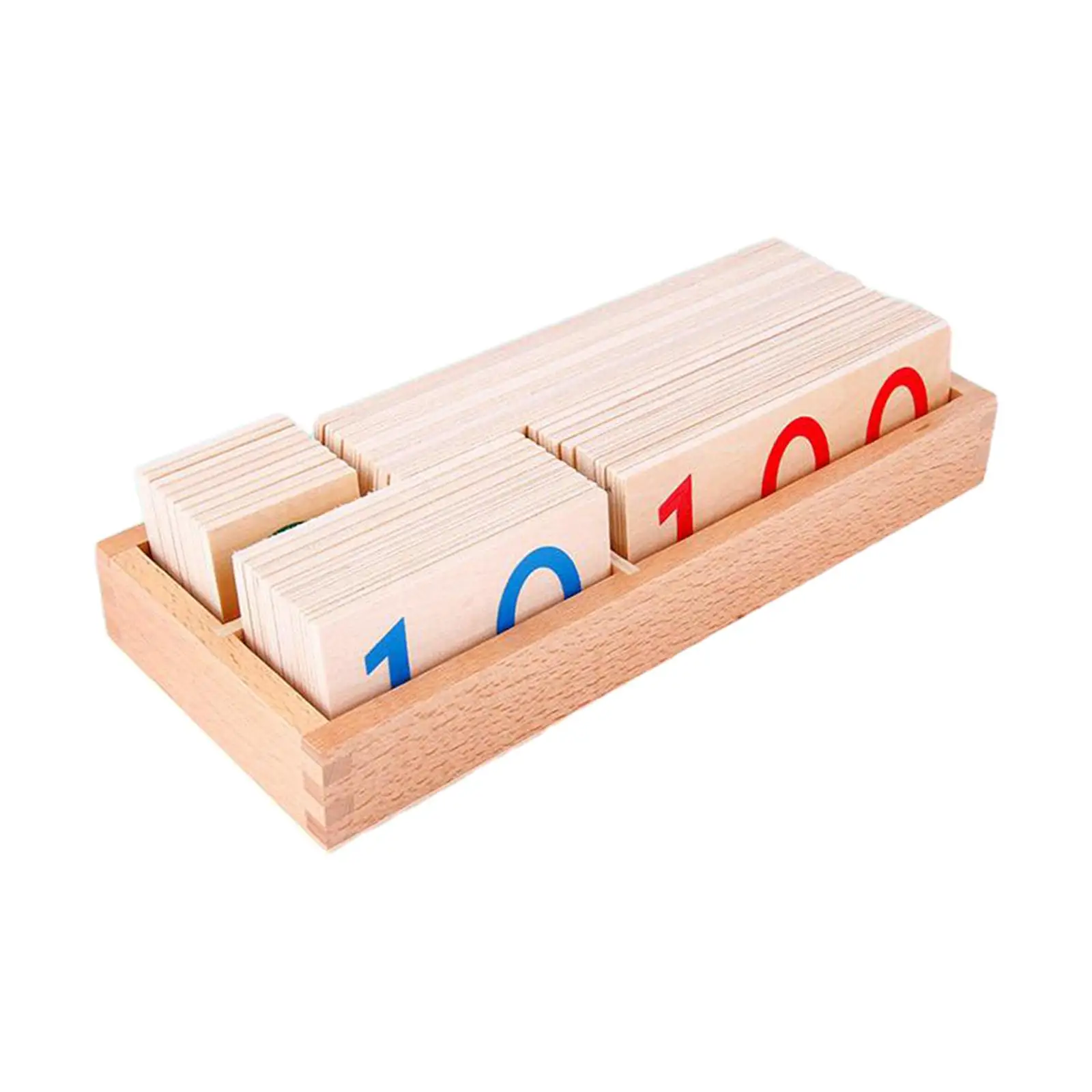 Small Wooden Number Cards with Box Montessori Small Number Cards Montessori Math Manipulatives Toy