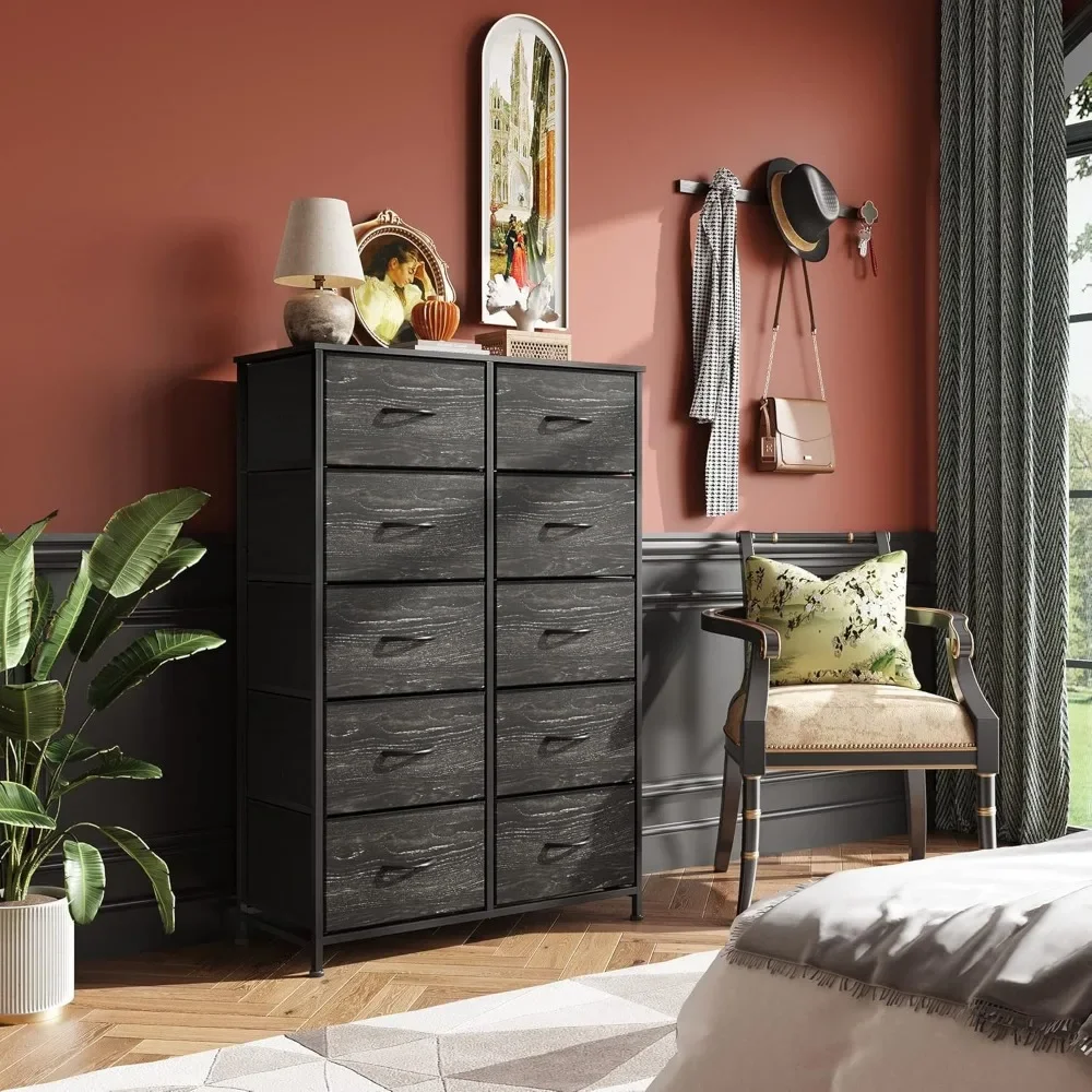 Tall Dresser for Bedroom with 10 Drawers, Chest of Drawers, Dressers Bedroom Furniture, Storage Organizer Unit Dresser 3