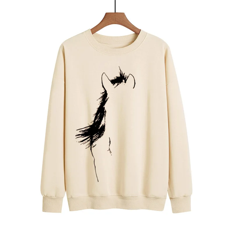 YRYT 2023 Autumn and Winter New Men's and Women's Tops Steed Printed Hoodie Trend Hot Selling Leisure Sports Hoodie