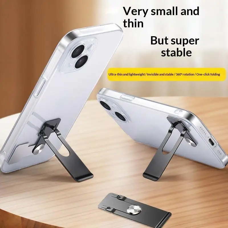 Ultra-Thin 0.6mm Metal Folding Phone Kickstand and Desktop Holder