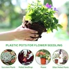 200Pcs 4 Inch Plastic Flower Seedlings Nursery Supplies Planter Pot/Pots Containers Seed Starting Pots Planting Pots 2